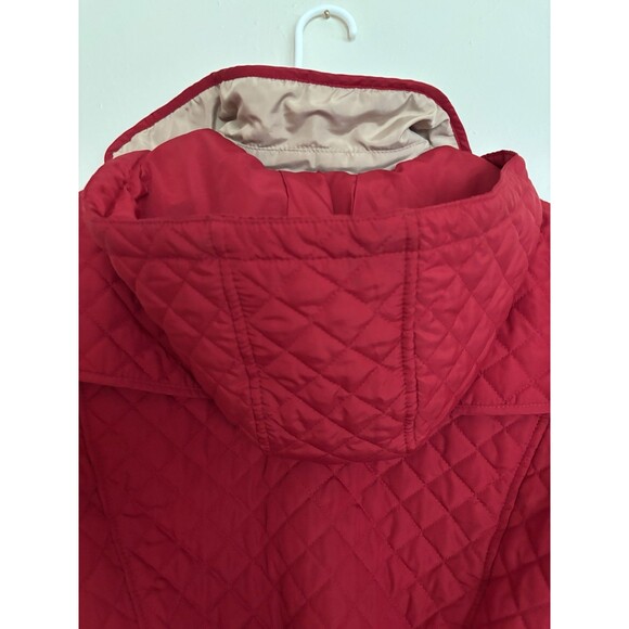 Weatherproof Women's Red LG Quilted Chore Jacket Coat Adjustable Waist Farm Barn - Picture 5 of 9
